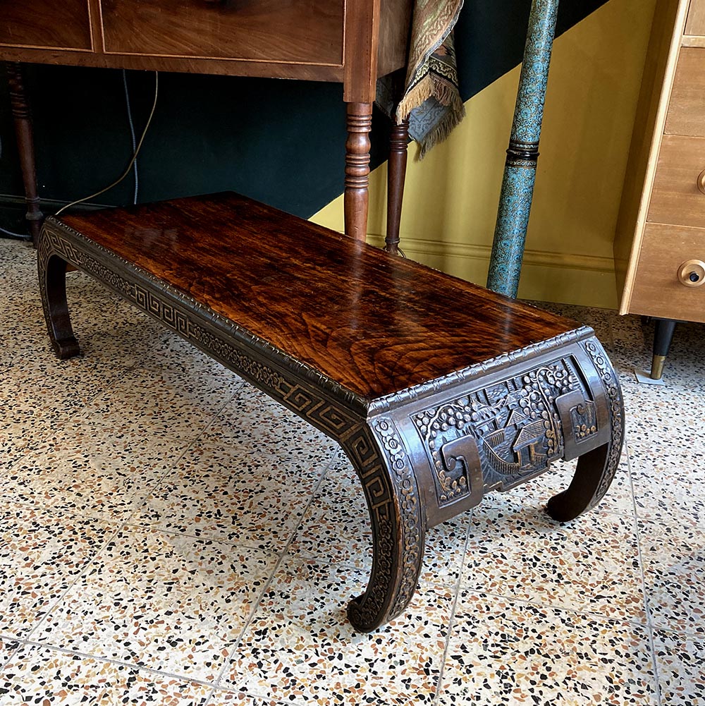 Chinese carved coffee table