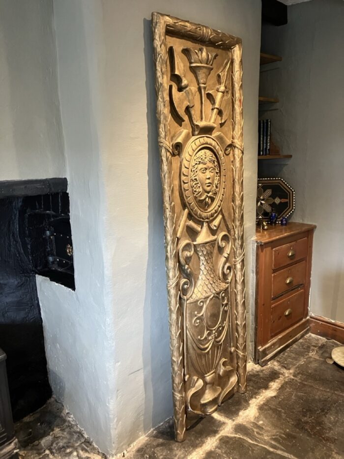 Vintage gold painted decorative wall panel - Image 2